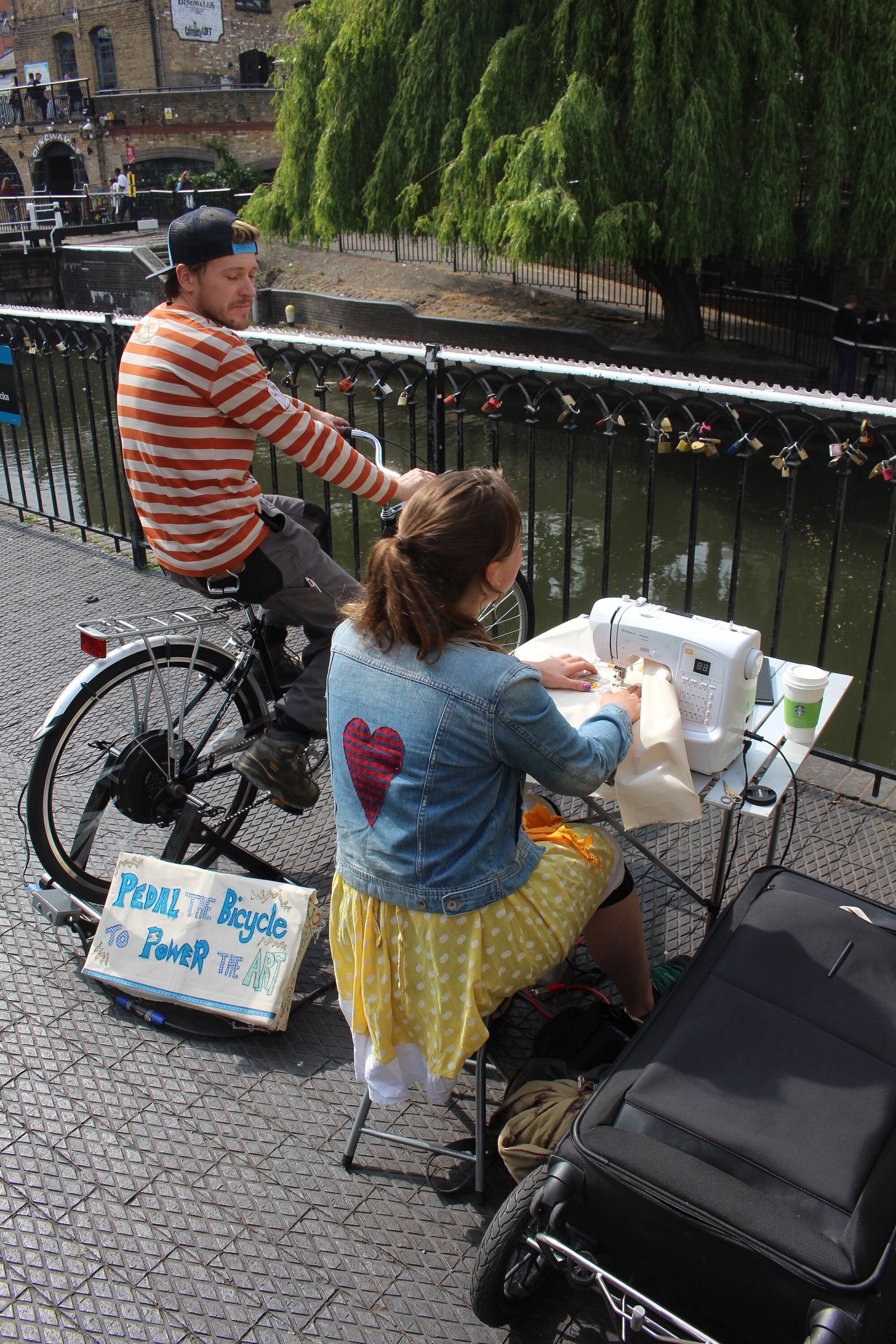 Camden Love Lock - Stitched in Camden Town - PRINT
