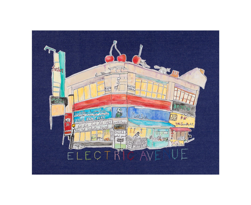 Electric Avenue. Stitched in Brixton. PRINT