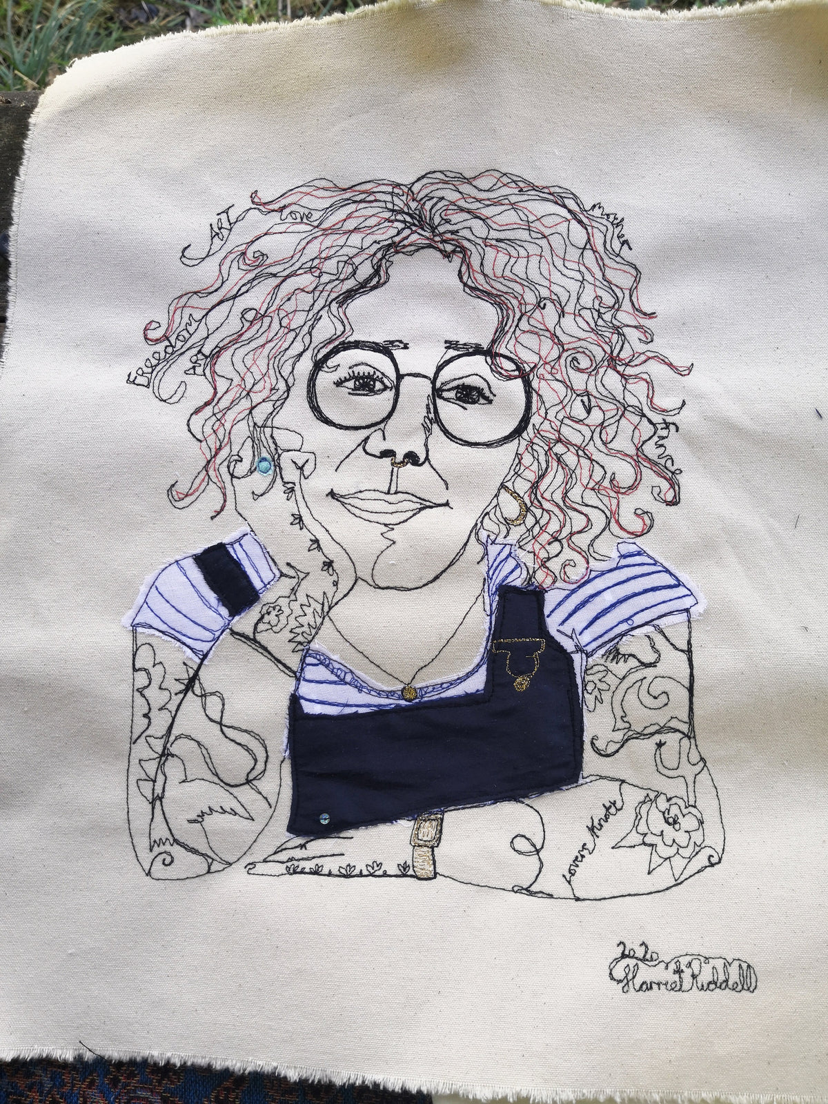 Hariet Ridelle Zoom Stitched Portraits by Harriet Riddell, InStitchYou – Harriet ...