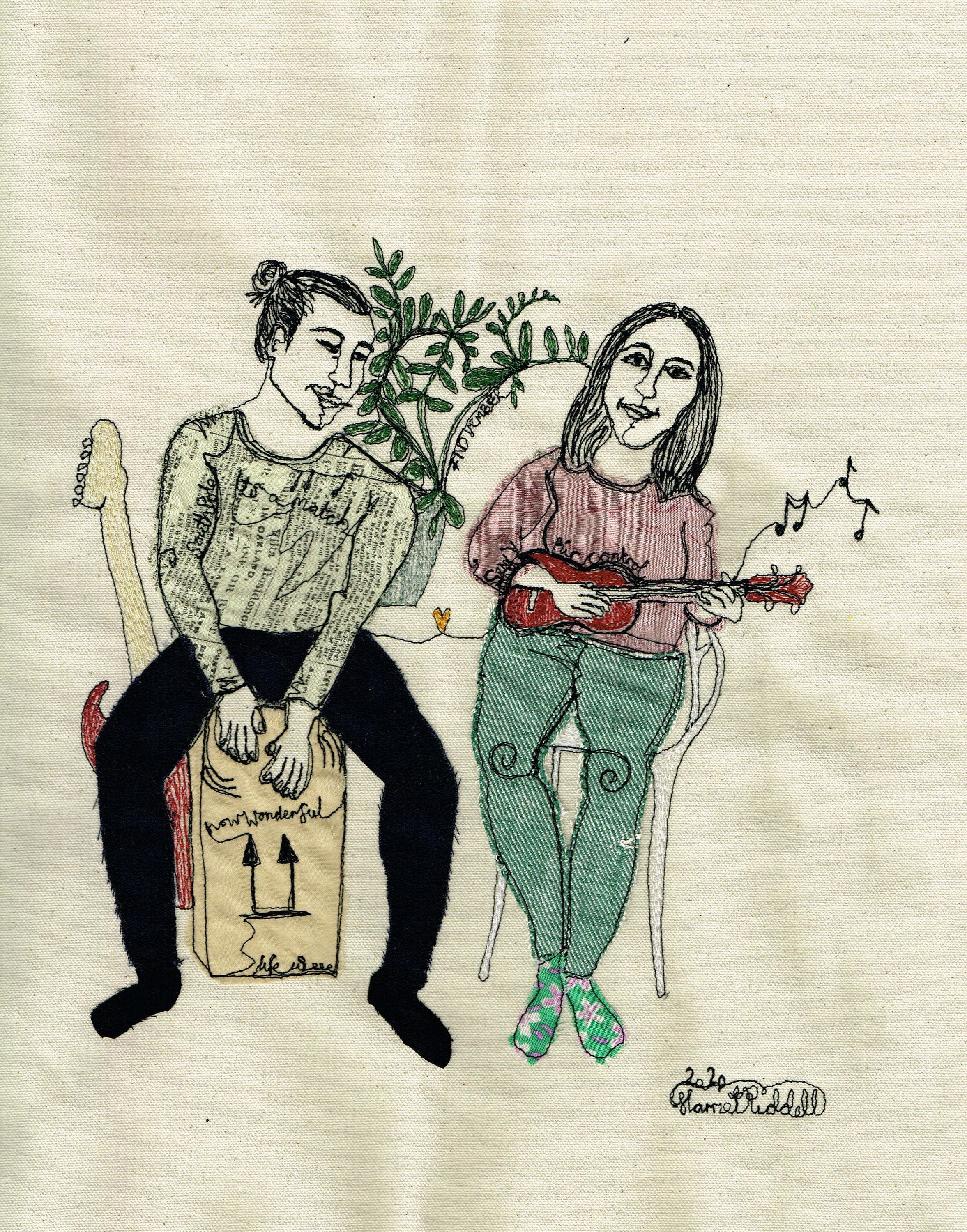 Online Live Stitch Portrait (2 people)