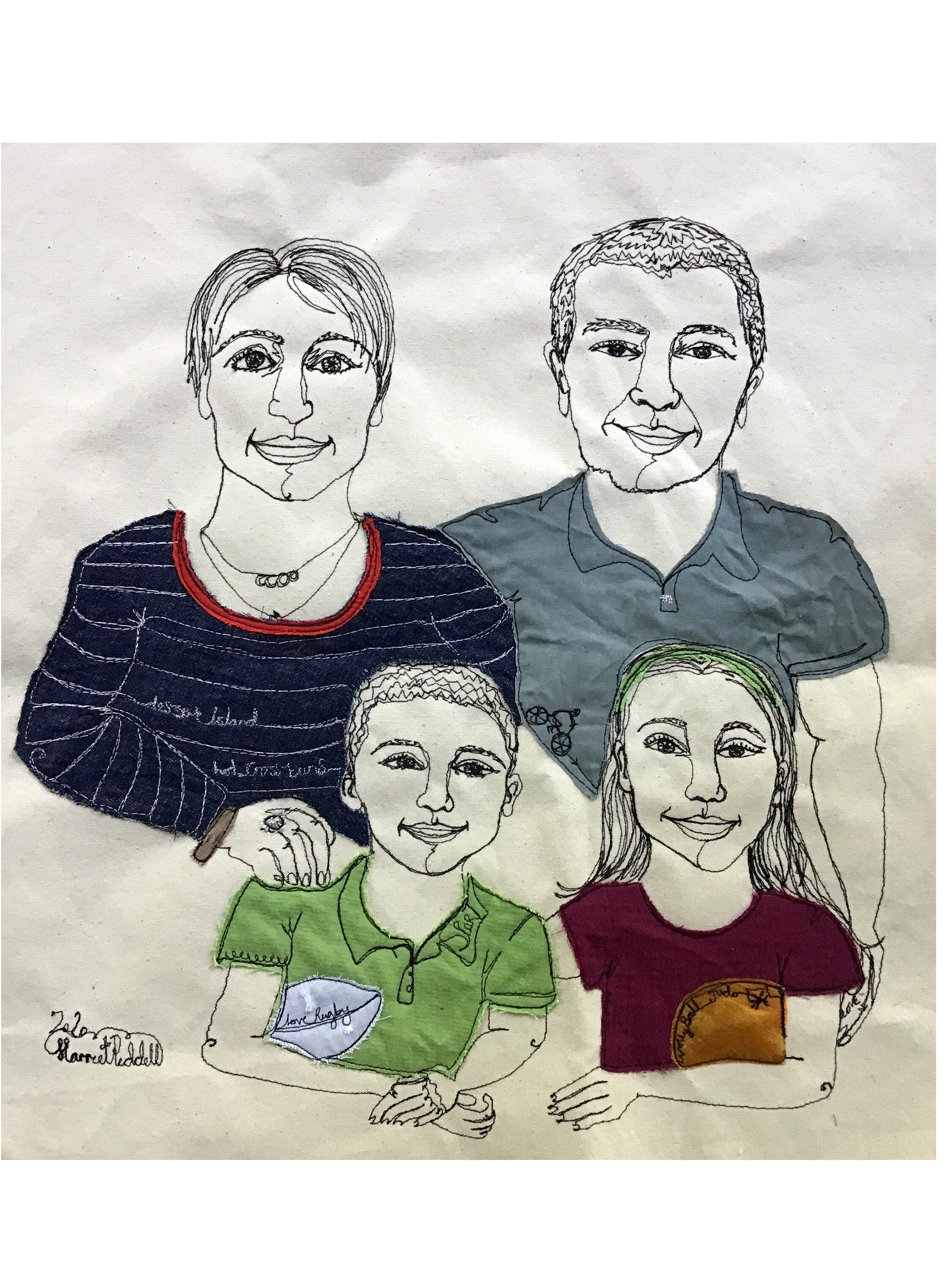 Online Live Stitch Portrait (4 people)
