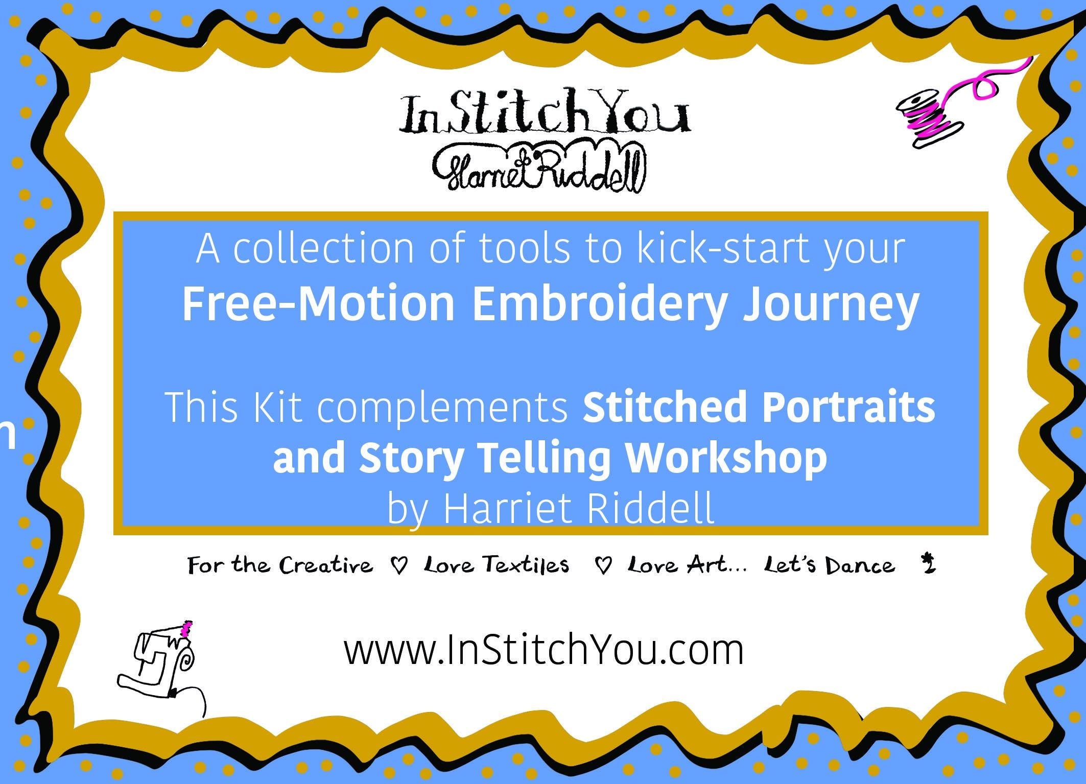 This Kit Compliments Stitched Portraits and Story Telling Workshop by Harriet Riddell - InStitchYou Gallery